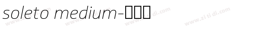 soleto medium字体转换